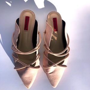 Strapped slide on flats London rebel size 11